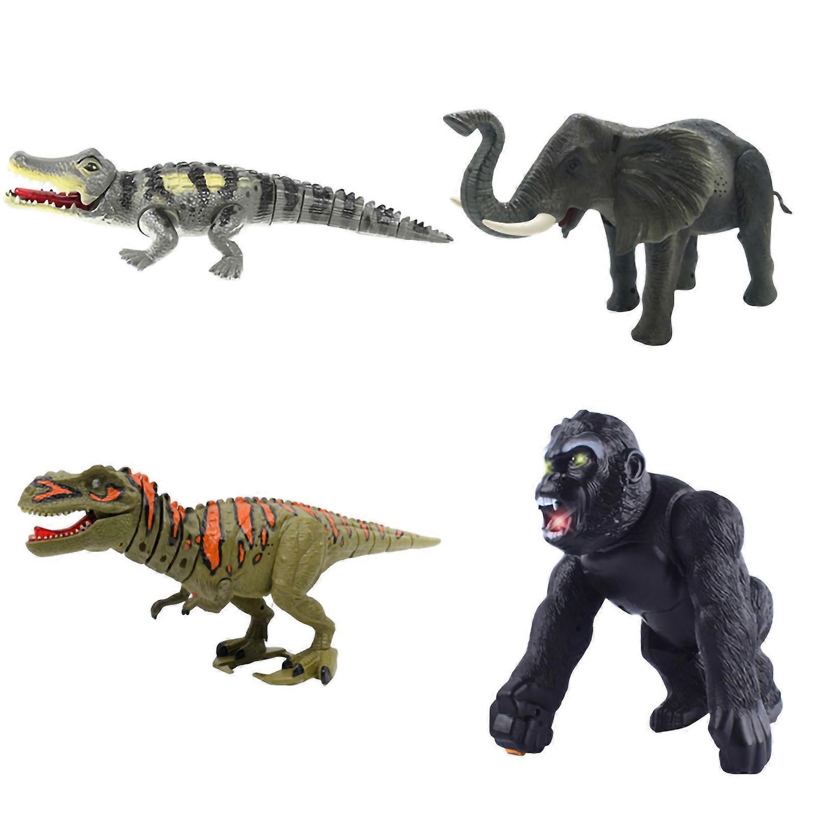 Electric Dinosaur Model Toy Plastic Simulation Vivid Luminous Walking Dinosaur Model