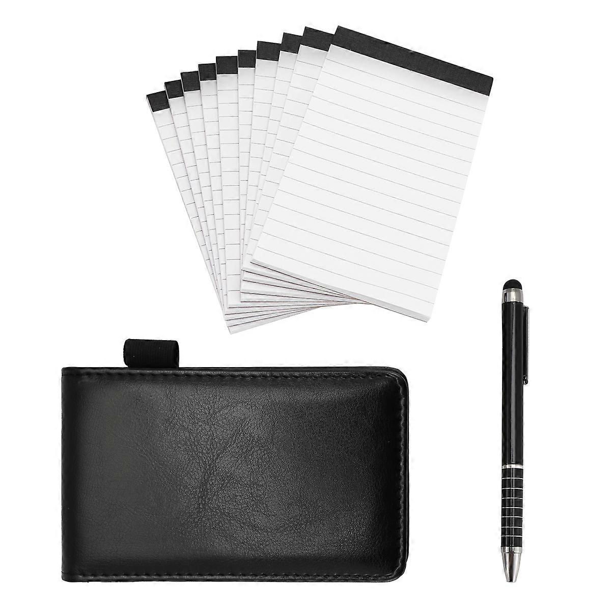 12 Pcs Small Pocket Notepads Holder Set Mini Pocket Note Pad Holder with 10 Pcs 3 inch x 5 inch Memo