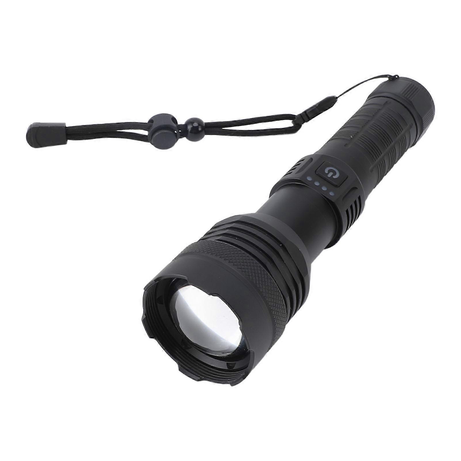 Super Bright Flashlight 30000lm Zoomable 2000m Range Support Power Output Aluminum Alloy Magnetic Flashlight for Camping 