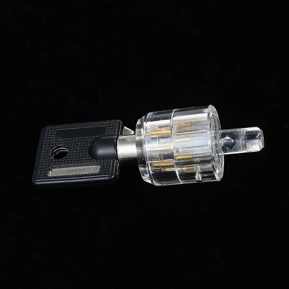 8 PCS Transparent Practice Lock Set for Locksmith Training 28x25x6cm