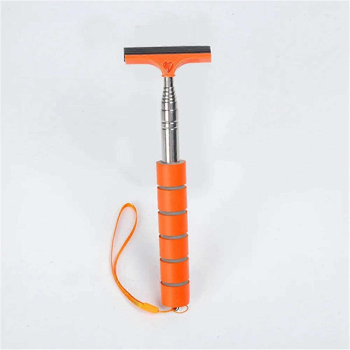 Car rearview mirror wiper, telescopic layered brush
