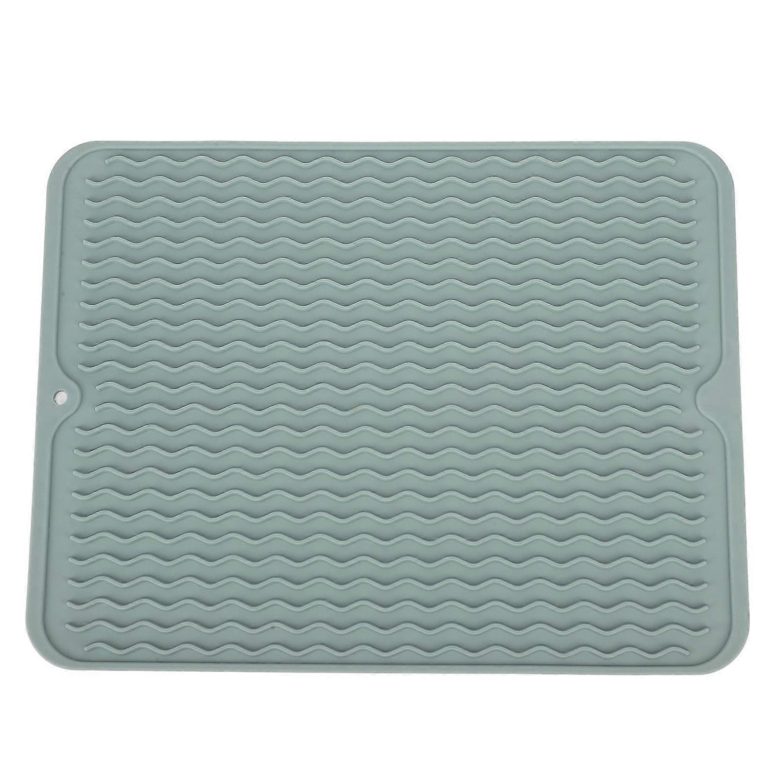Dish Drying Mat Heat-Resistant Non-Slip Flexible Rubber Drying Pad