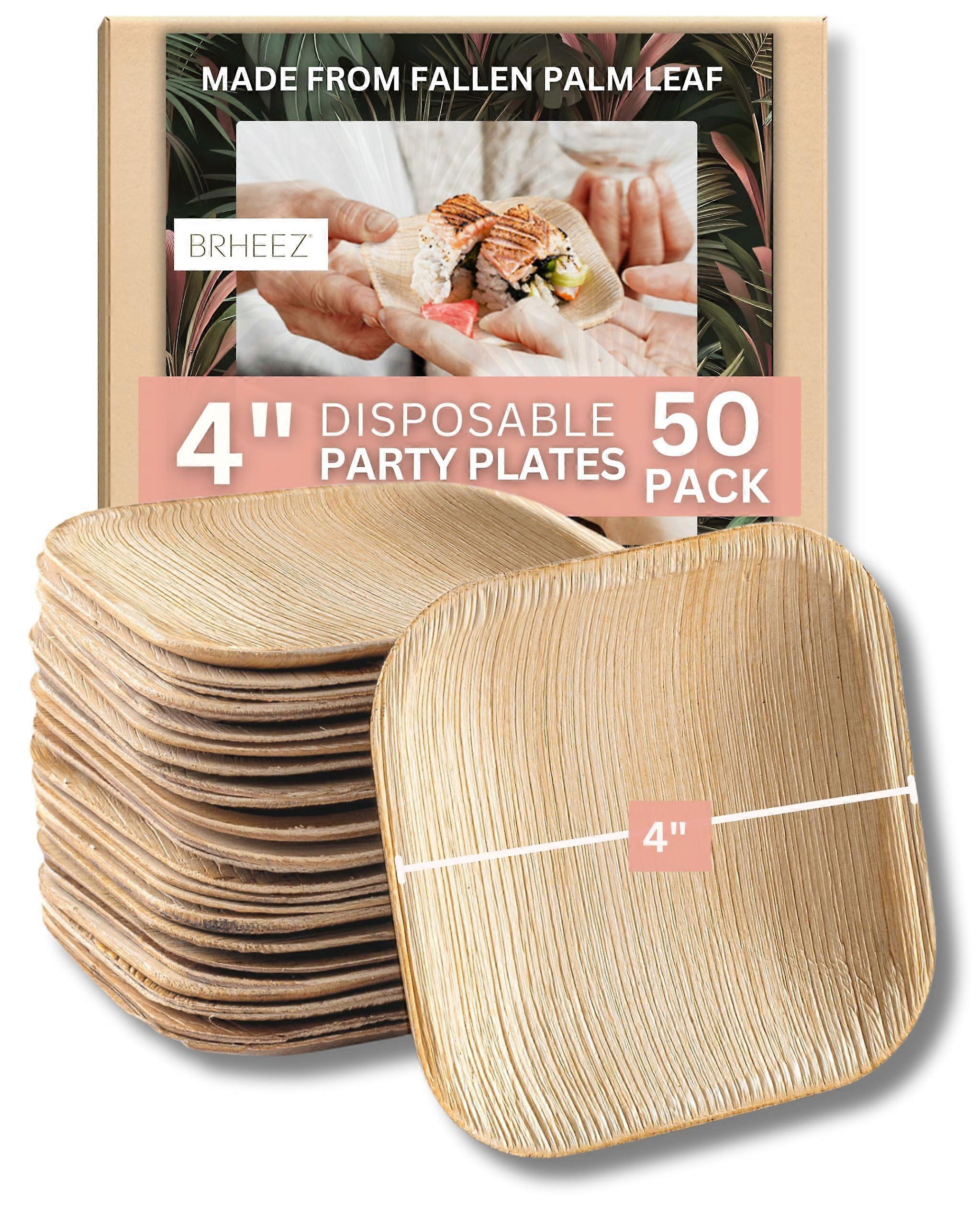 50 Pack Small Plates for Appetizers 4'