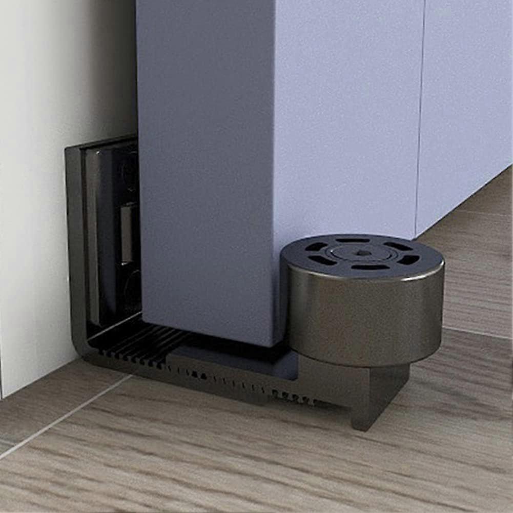 Adjustable floor guide for the door, Black