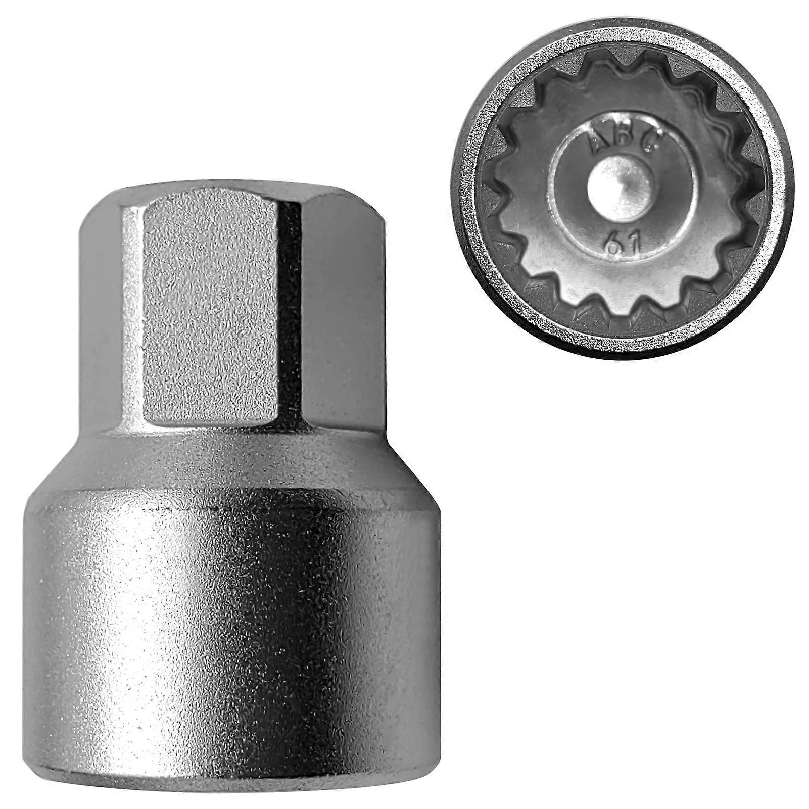 Wheel Locking Nut Key Replacement for Porsche, 61 Thin-walled Wheel Lock Nut Socket Adapter, Wheel Anti-Theft Lug Nut Removal Tool