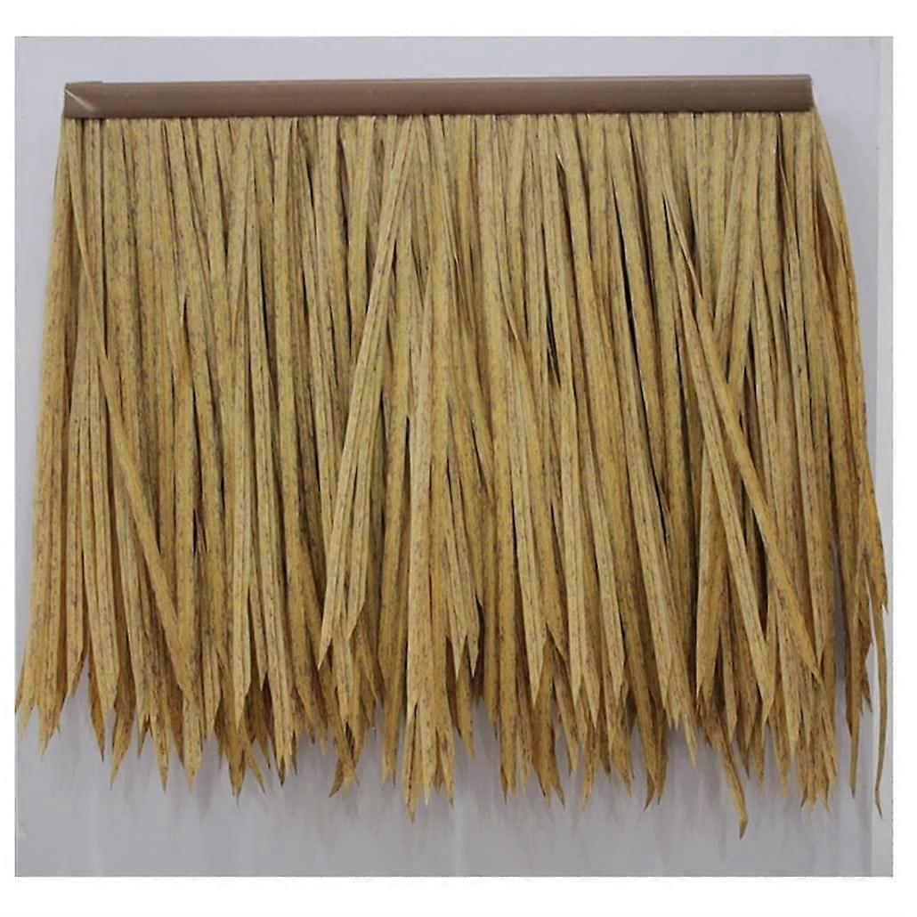 Palm Leaf Plastic Thatch Roof Decoration Artificial Straw Farmhouse Fake Straw Thatch (Color : Yellow 3)