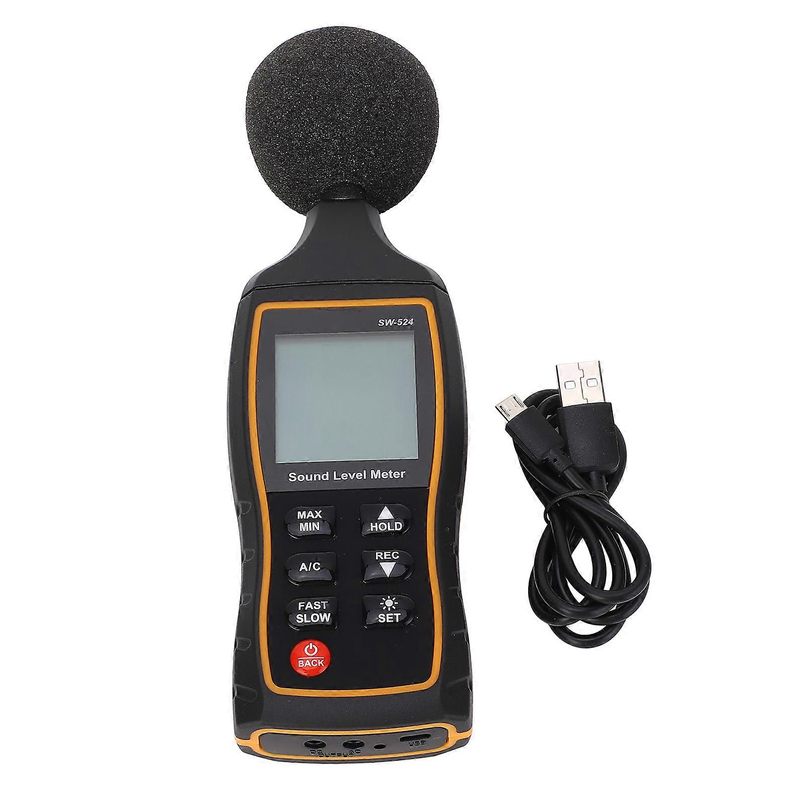 Decibel Monitoring Tester Portable High Accuracy AC DC Dual Signal Output Digital Sound Level Meter