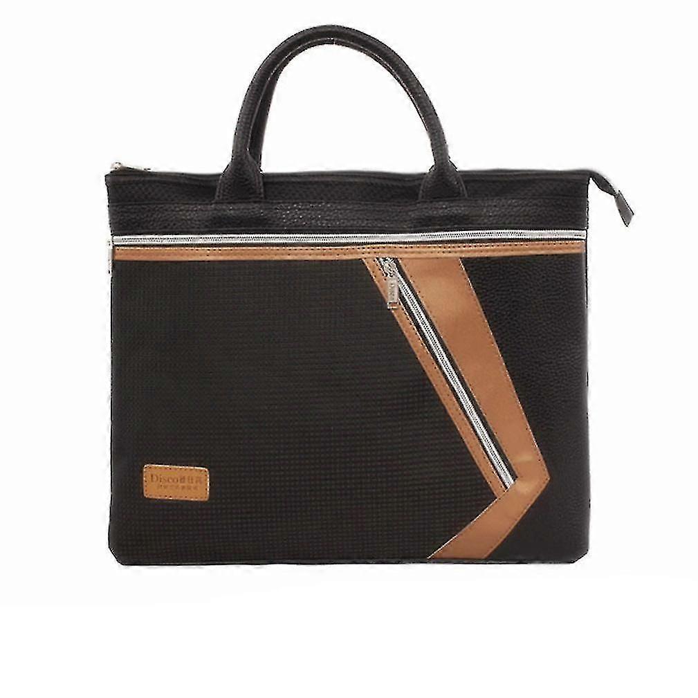Men Tote Bag Simple Notebook Bag Fold Gusset Portable Briefcase Oxford