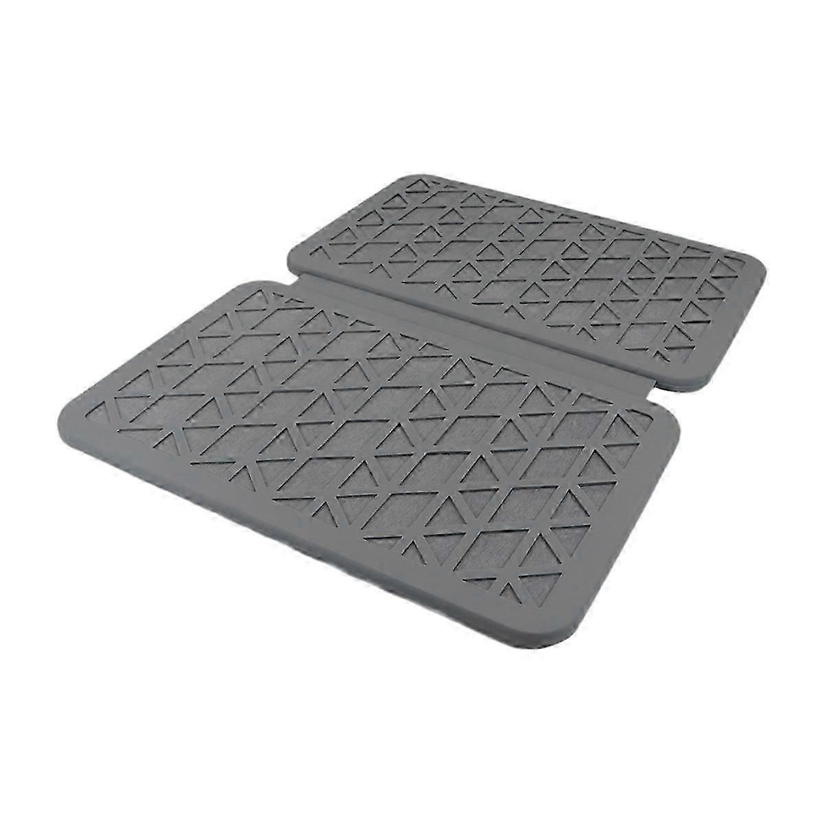 Foldable QuickDry Mat for Kitchen Countertop Silicon Coated Protect Tableware, Super Absorbent AntiSlip
