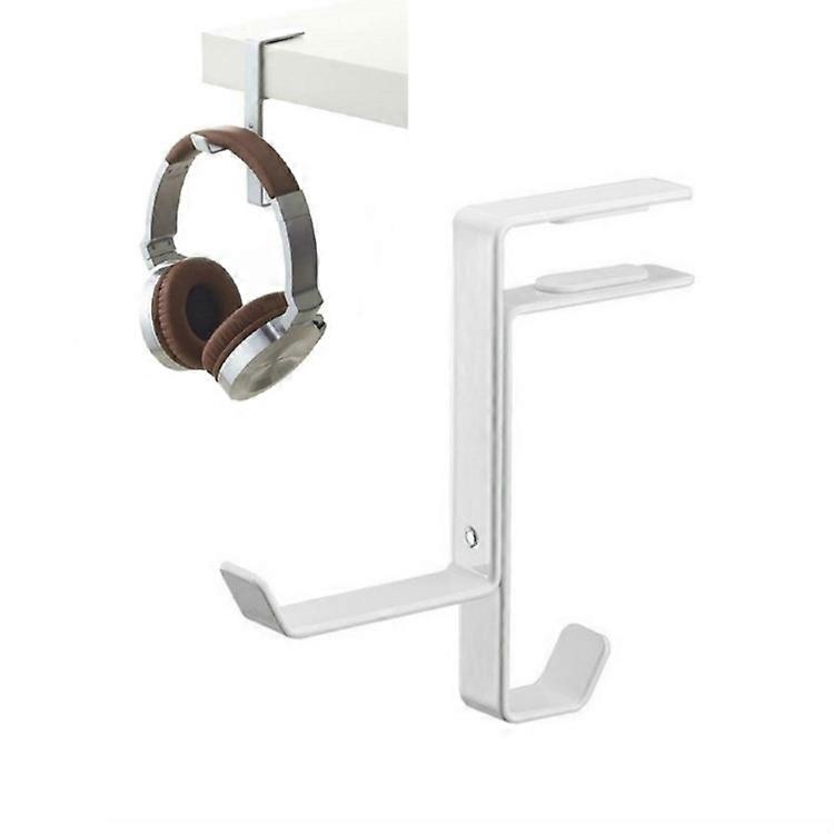 Headphone Stand Desktop Headset Hook Metal Bag Hanger White