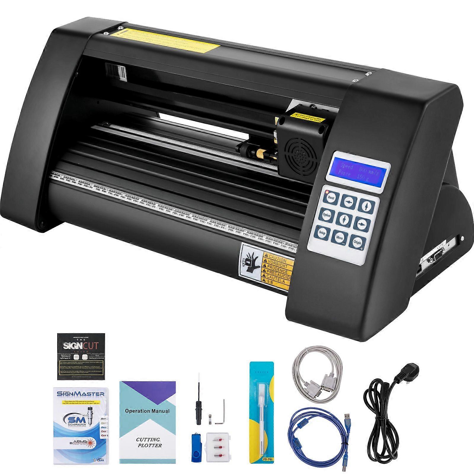 Vinylkutter, 375mm vinylplotter, LED-skjermplotterkutter, halvautomatisk innebygd optisk øye