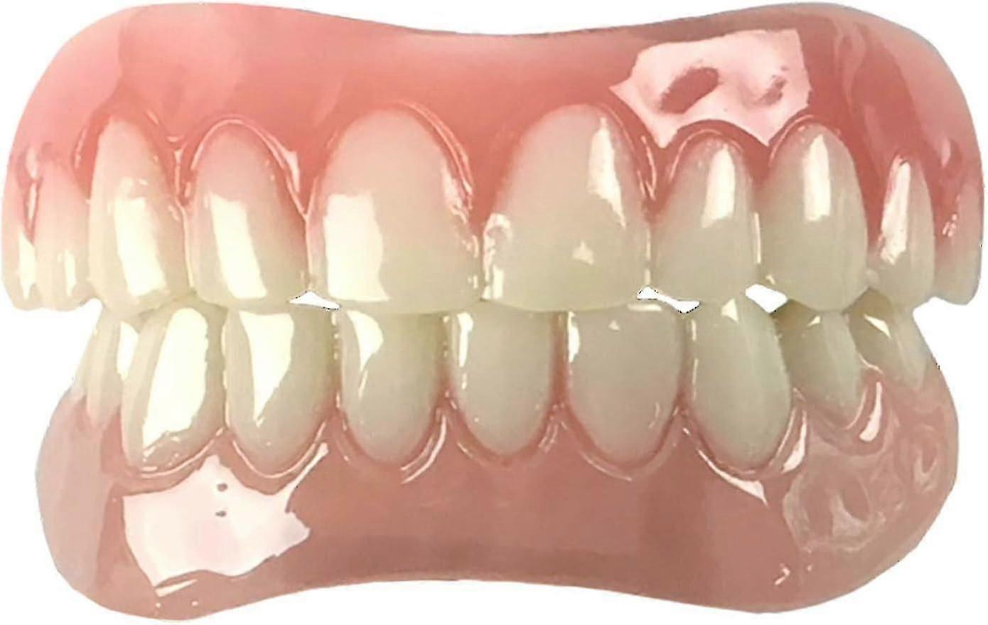 Instant Smile Comfort Fit Flex Teeth - Upper And Lower Matching Set Natural Shade! Fix Your Smile At Home Within Minutes!_l03