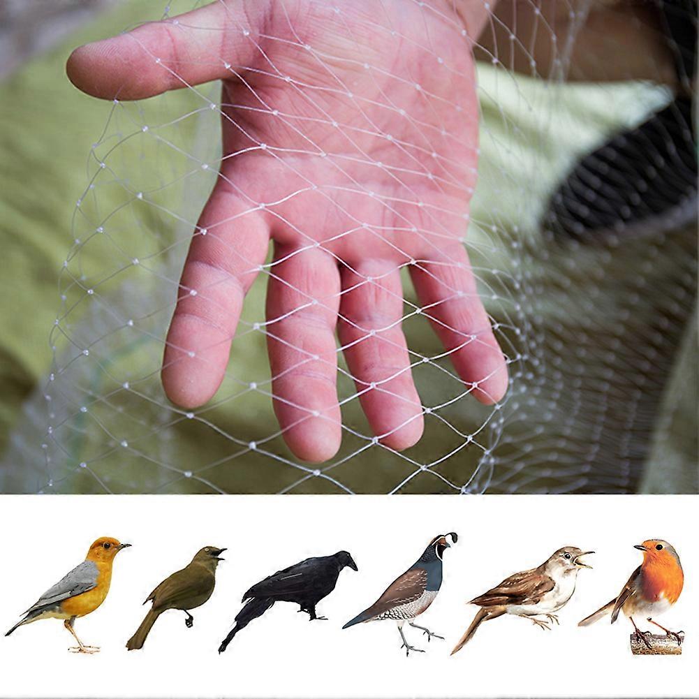 Bird Protection Net Plant Guard Net Nylon Material Mesh Size 2.5cm White 1.5x10m Durable Anti-Bird Netting for Garden and Crop