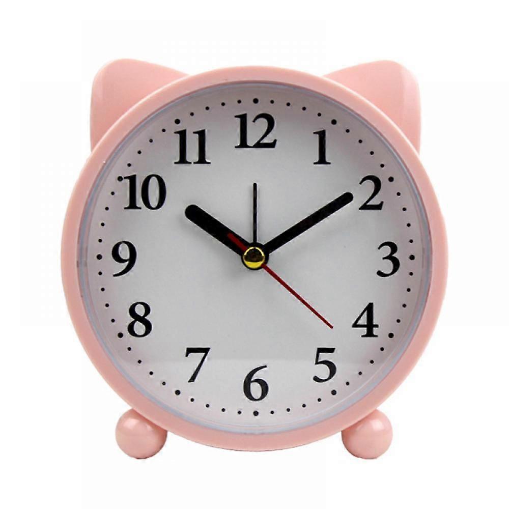 寝室用SAYTAY目覚まし時計、漫画の目覚まし時計、豚の目覚まし時計、常夜灯、学生の子供の家の装飾デスクトップ時計(パットなしのピンク)
