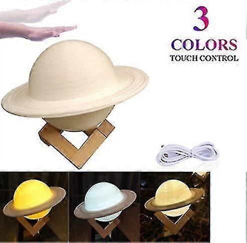 Saturn Lamp Led 3d Print Decor Star Lamp Usb Rechargeable Desk Lamp For Bed