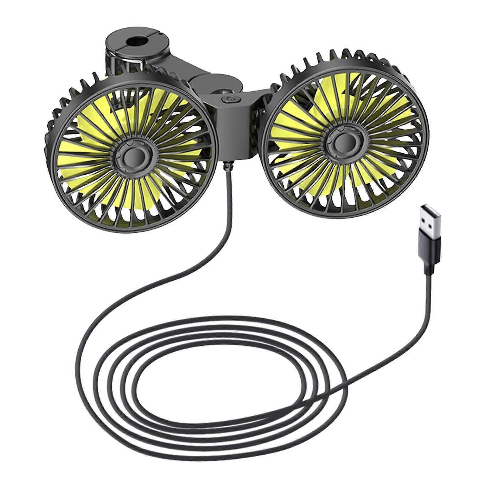 Car Fan for Backseat Mini Car Fan 3 Speeds Car Head Fan Automobile Vehicle Fan for Office Home Truck RV SUV