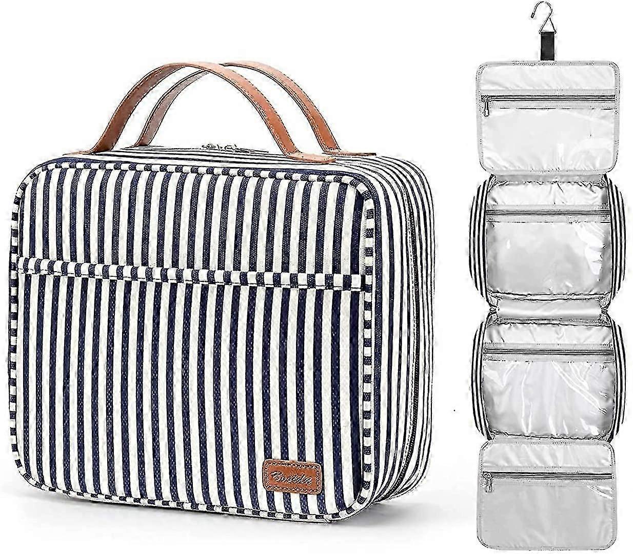 ハンギング旅行トイレタリーバッグ、大容量化粧品旅行トイレタリーオーガナイザー4コンパートメント1頑丈なフックを持つ女性用