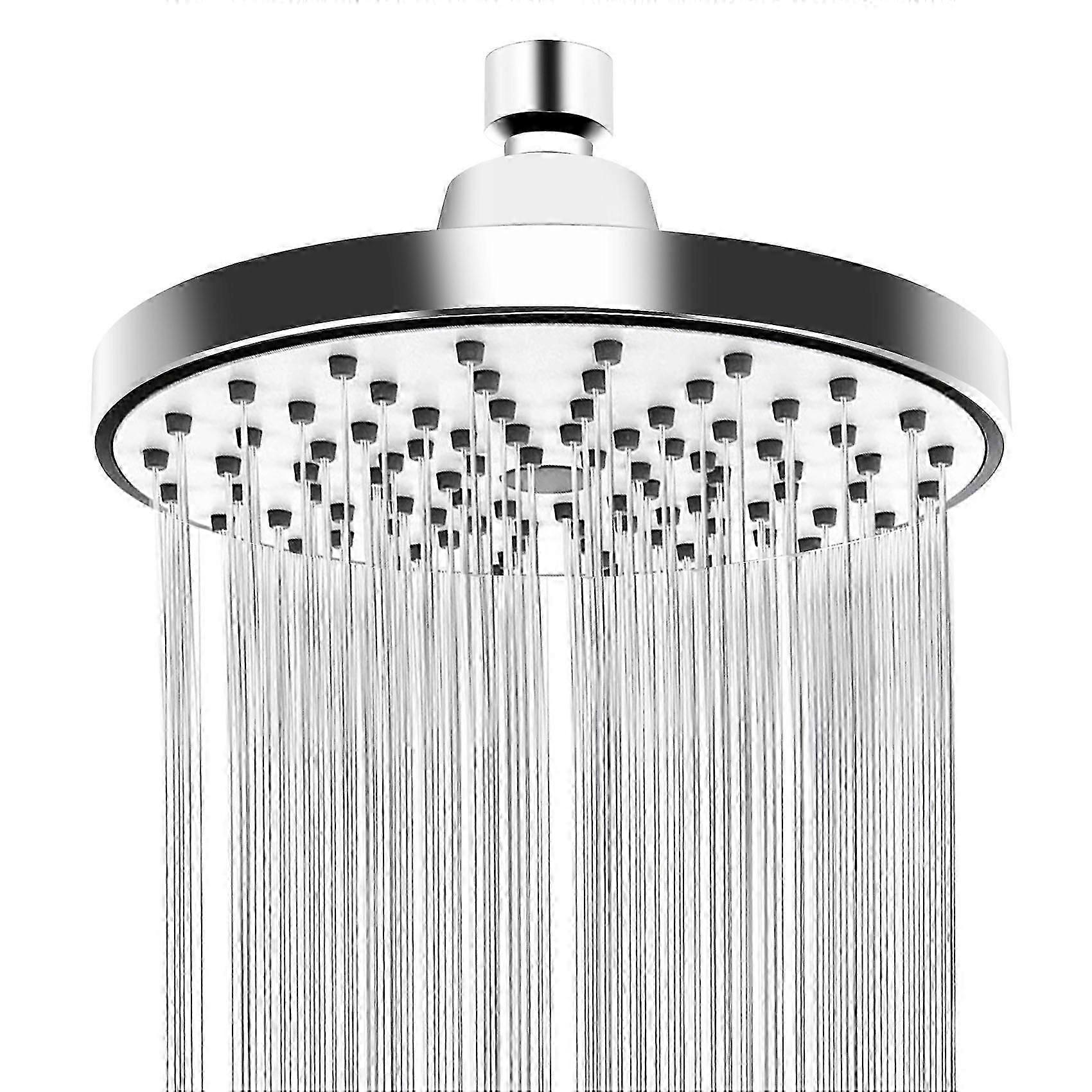 Shower Head 6 Inch Anti-Leak Anti-Clog Fixed Rain Showerhead Rainfall Relaxation and Spa compatible with High Water Pressure and Flow Swivel Ball Join