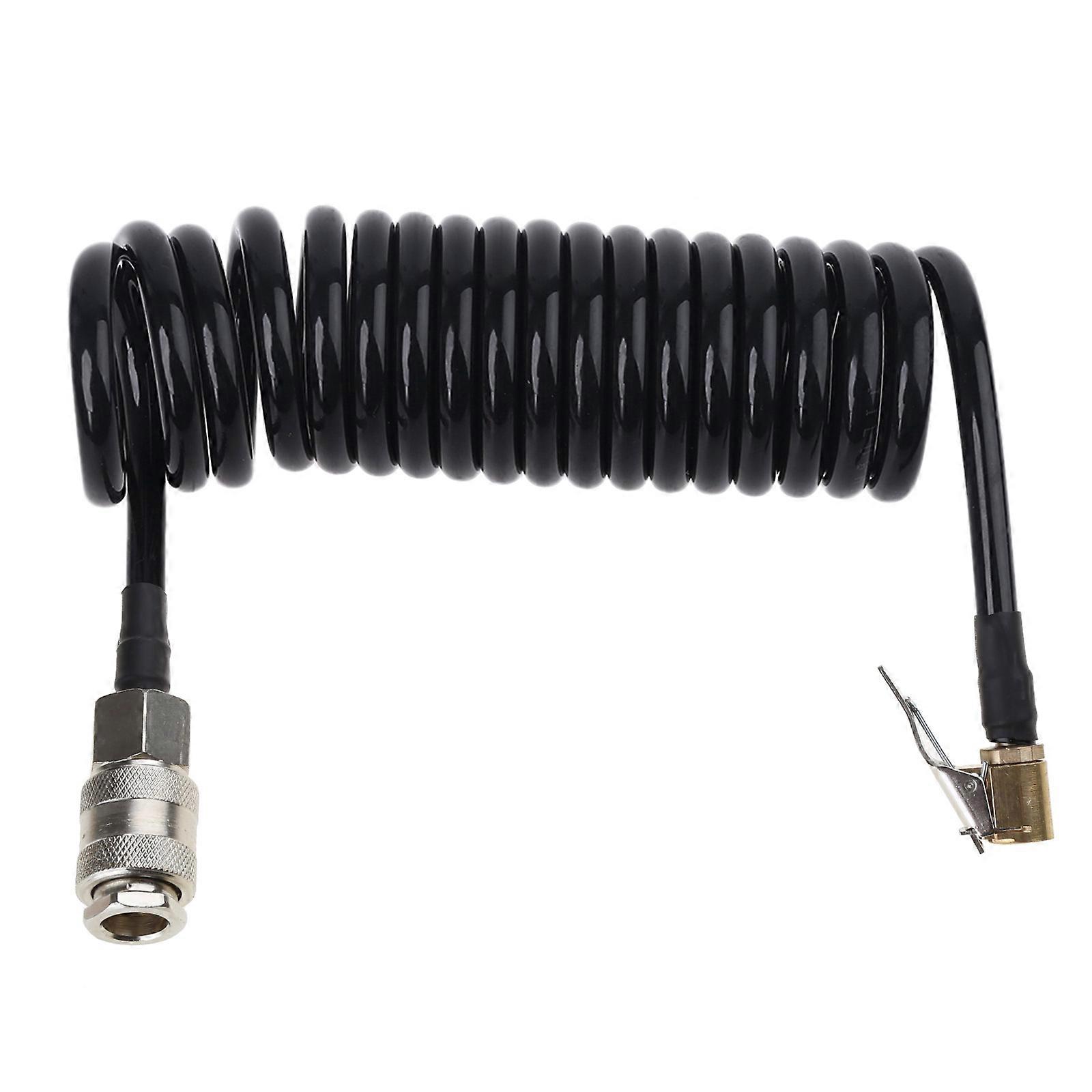 Flexible Compressor Air Hose Durable Practical Pneumatic Easy Apply Extension Inflating Coil Adapter Quick Coupler