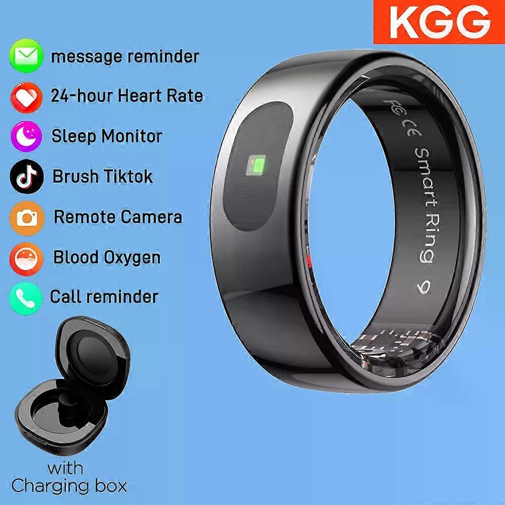 R08 Smart Ring For Men Women Touch Control Function Health Monitor Skin Temperature Measure IP68 5ATM Waterproof Smart Ring