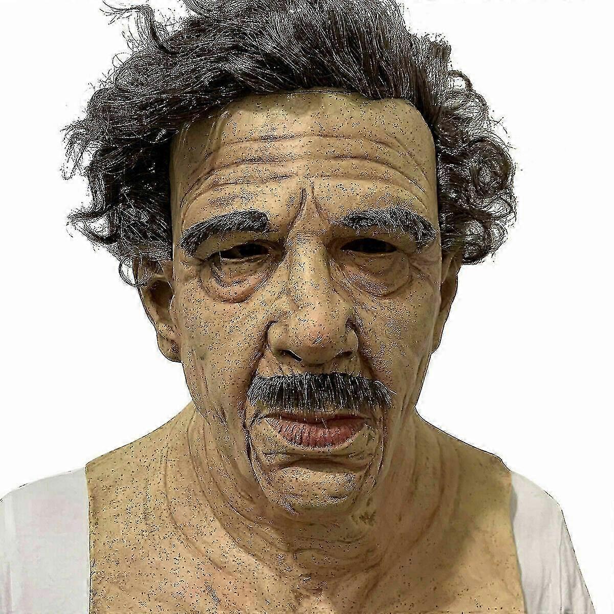 Old Man Mask - Realistic Halloween Latex Human Wrinkle Face Mask