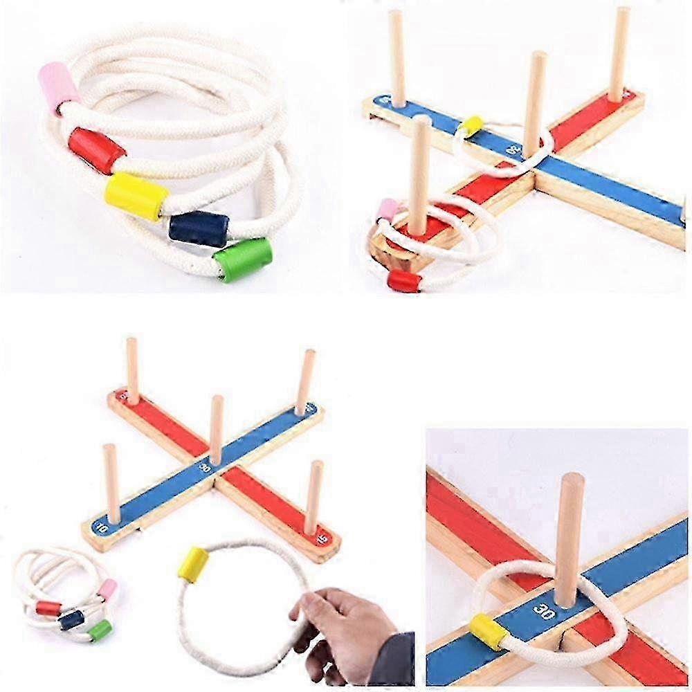 Throwing Game For Children Ring Toss Yard Game Throw Game Wooden Platform Ring Throwing