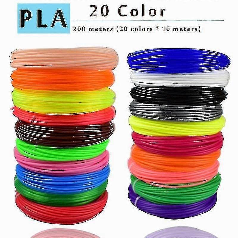 1.75mm PLA Filament Refill for 3D Pen 100m/200m 3D Printing Material with 10-20 Colors