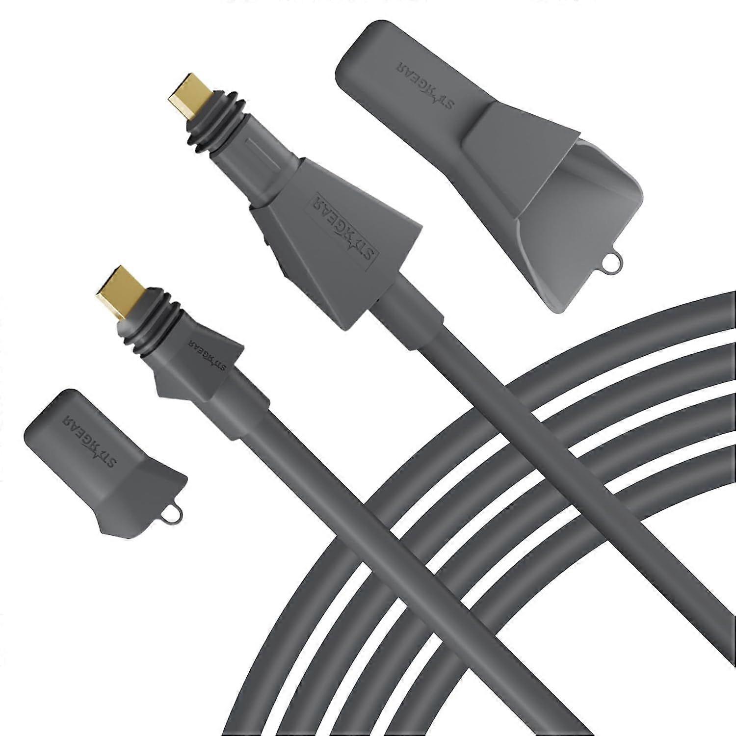 for Starlink Cable 82FT Replacement Standard Flat High Performance, Performance with End Caps Waterproof Gray (82FT/25M)