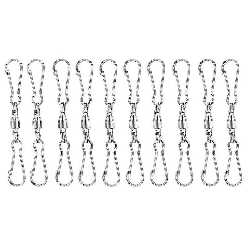 10 Pcs Clip Hooks Clips Hanger Swivels Dual Clip Wind Spinners Clip Swivel S Hooks
