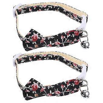 2pcs Cute Bow Tie Cat Collar Bell Adjustable Cat Collar Cute Cat Collar Bell Dog Collar