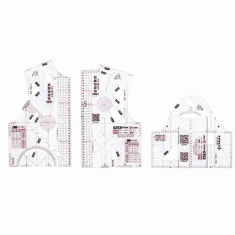 (A)$ Small doll clothes ruler, template design ruler, plastic pattern measuring ruler, tailoring tools, 1:5