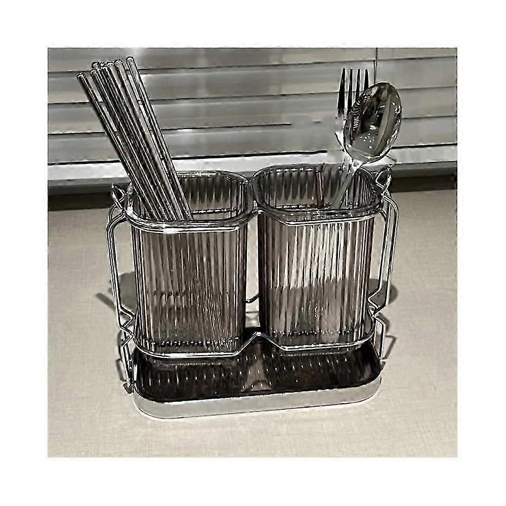 Kitchen Storage Utensil Holder for Tableware Drain Rack and Shelf Organization