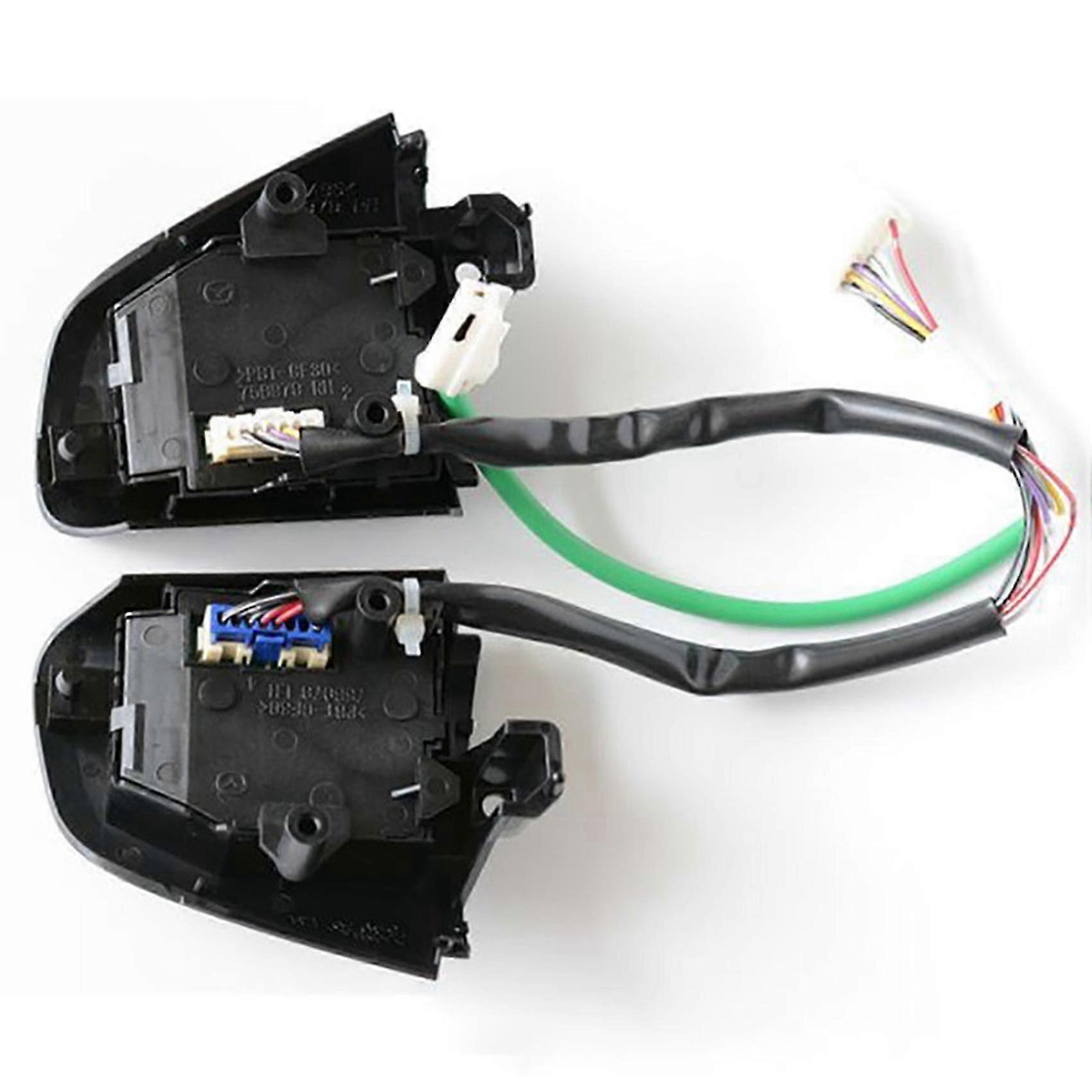 2Pcs Car Volume Mode Multi-Function Steering Wheel Control Buttons for Compatible Models 3 5 -5 -7