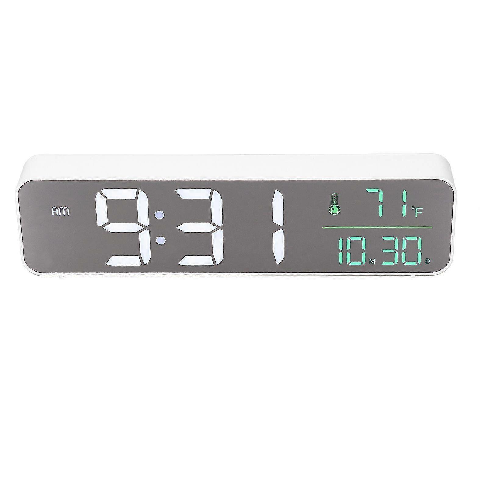 Multifunctional LED Digital Alarm Clock with Mirror, Ultra Silent for Bedroom & Office