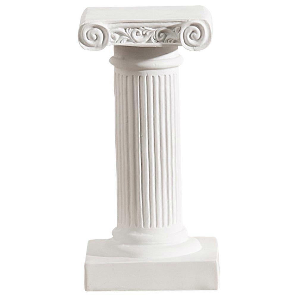 Miniature Resin Roman Pillar Candle Holder Ornament   Decorative Statue for Wedding Centerpieces with Smooth Rounded Edges
