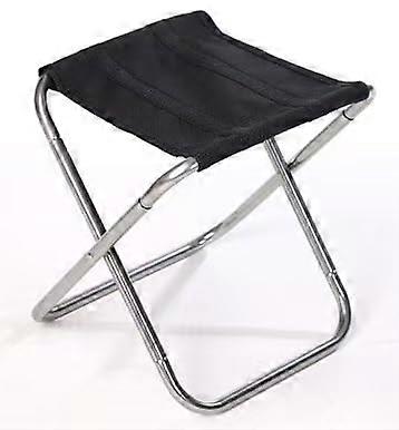 Camping stool, folding stool, sturdy camping stool, foldable camping stool with thickened tube frame, portable and waterproof small seat (Silver)