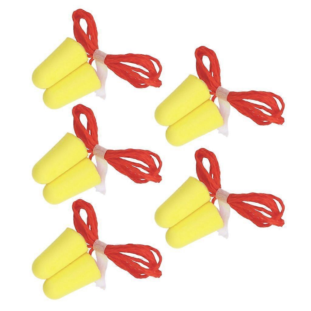 Noise Reduction Earplug Reusable Foam Earplug with Lanyard for Work Study