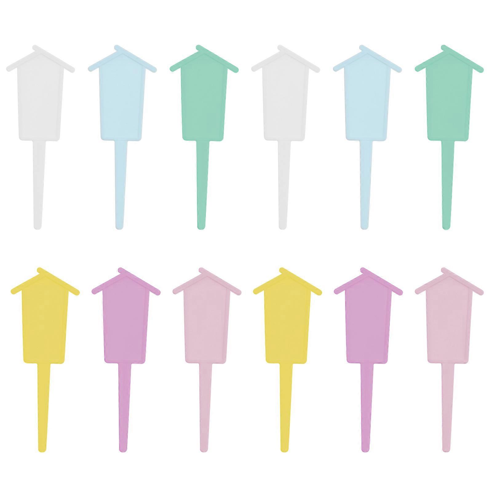 60 יחידות תוויות גן תגיות פרח סמני צמחים שלטי משתלה