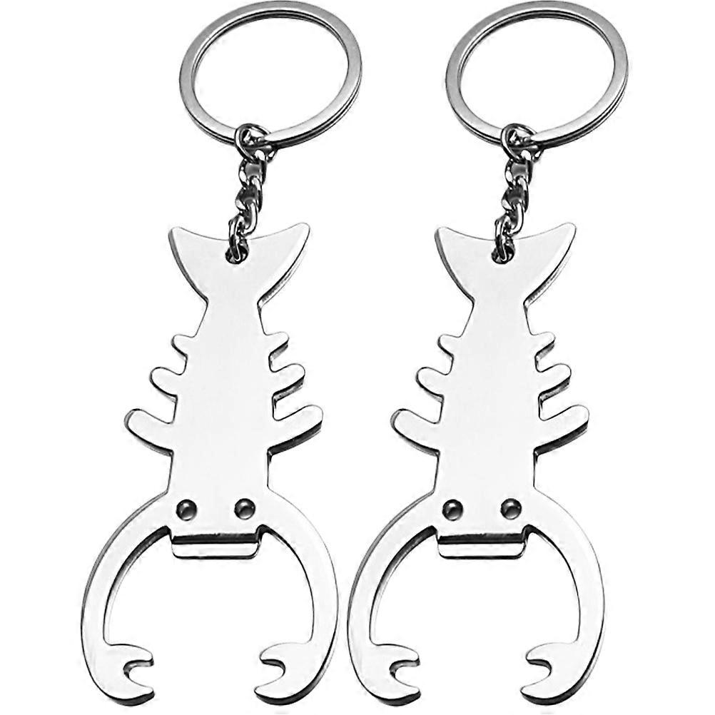 Keychain Clasp Metal Lobster Keyring Key Holding Seafood Gathering 2Pcs