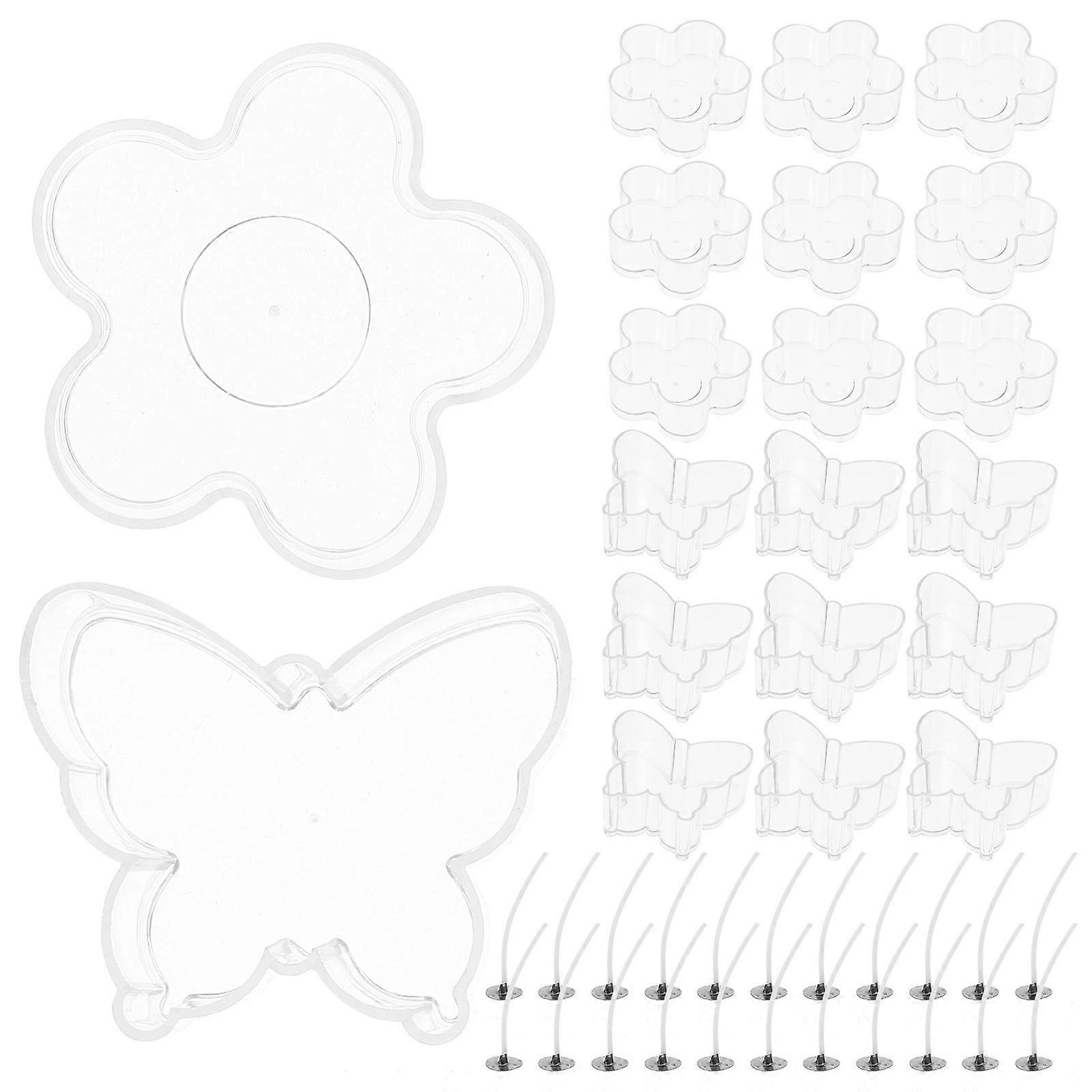 Heat Resistant Plastic Candle Boxes with Tealight Cups and Wicks, Durable Wide Mouth Holders for DIY Candle Making, Reusable Craft Storage with Space