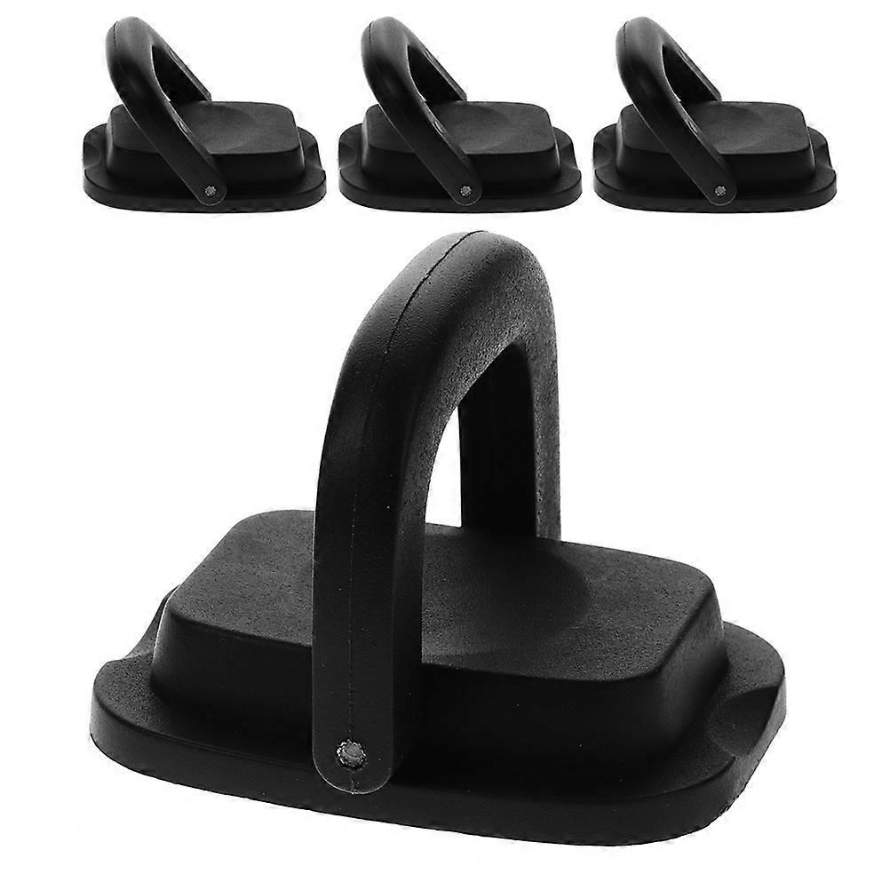 Sturdy Pot Lid Handle Foldable Design Black Color For Kitchen Use 4Pcs