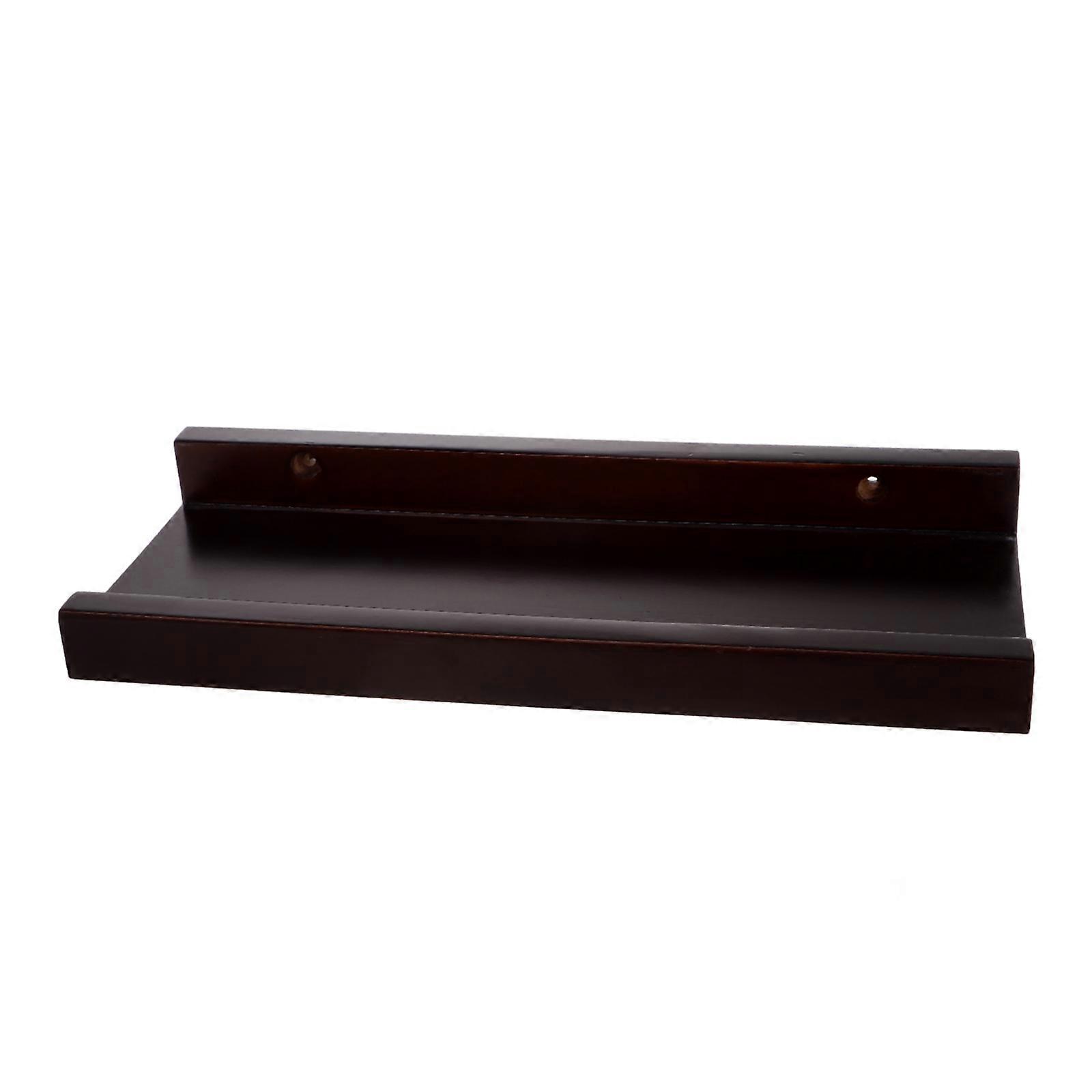 Bathroom Wood Shelves Natural Wood Floating Shelf Design Rectangular Shape Sturdy And Stylish Shelving 1Set