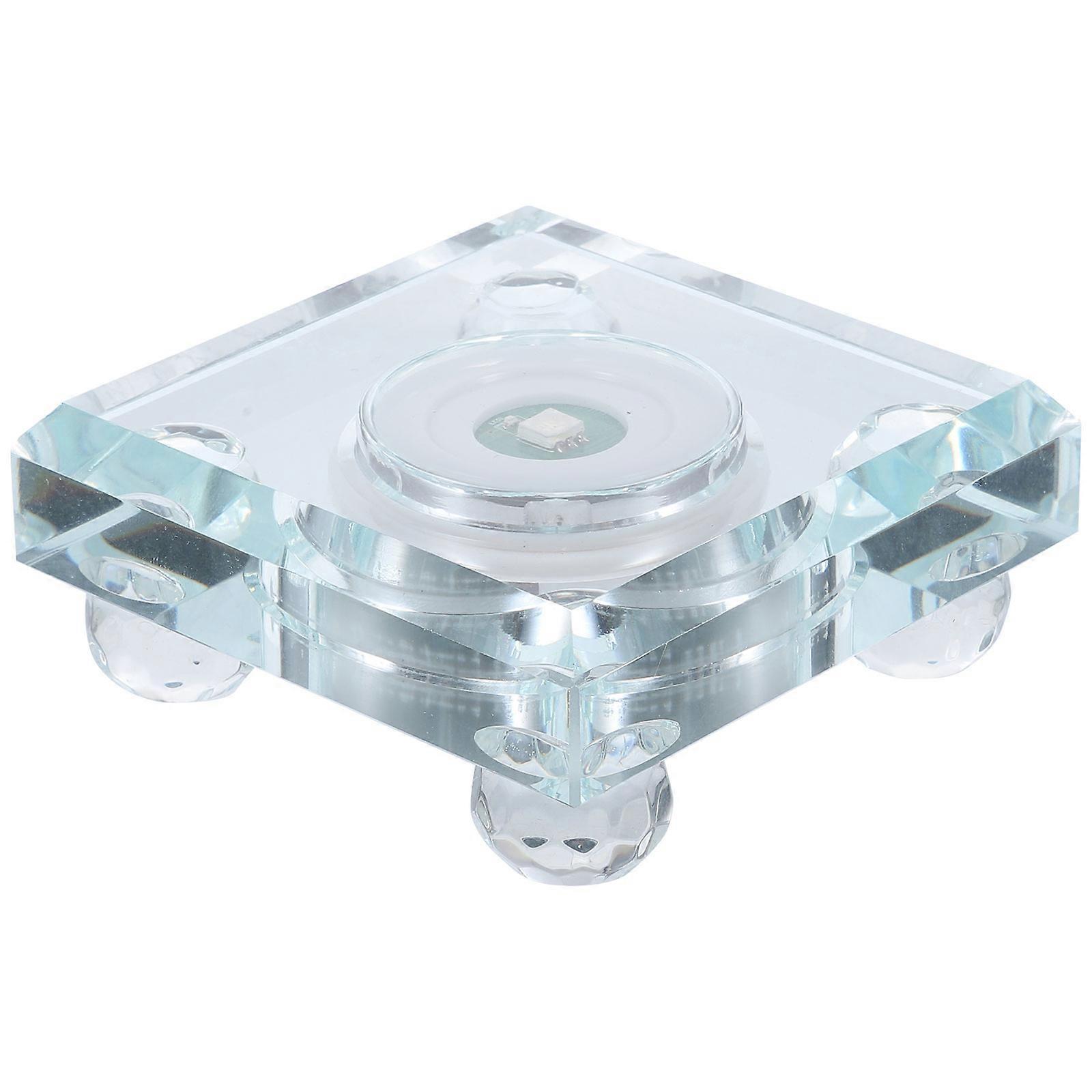 Lighted Glass Base Base Lovers 80X80MM LED Lighting 1Set
