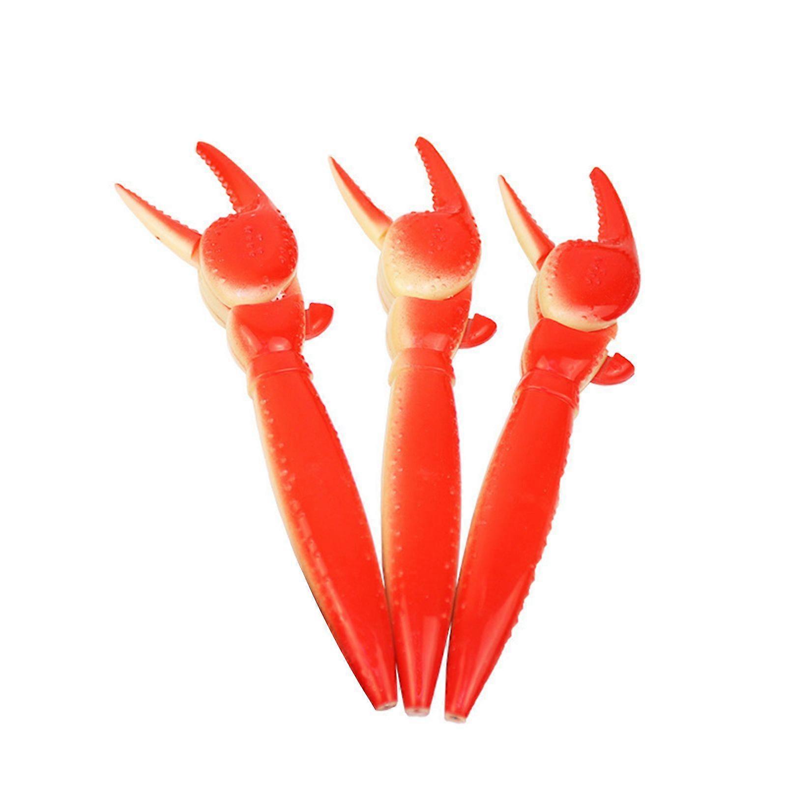 2 in 1 Crab Craw Pen Cute Automatic Rebound Design Writting Pen for House