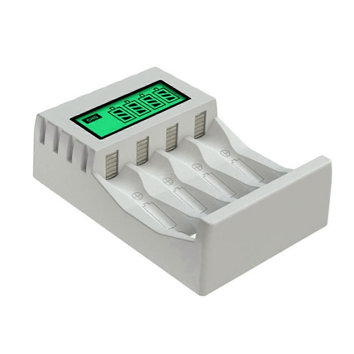 Smart Intelligent LCD Display Battery Charger with 4 Slots