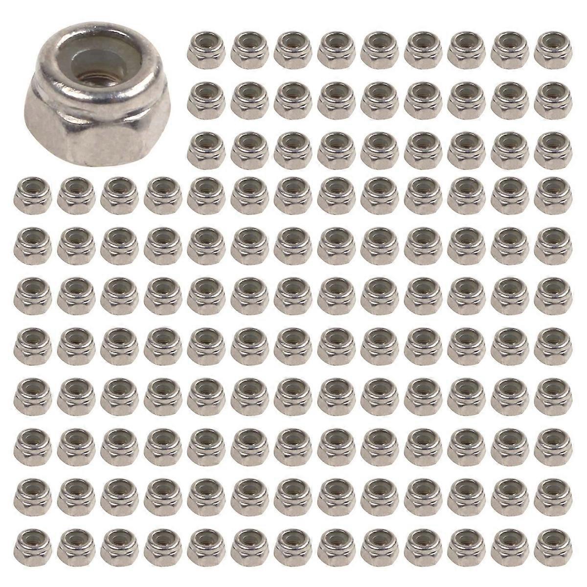 50pcs M2 Zinc Plated Self-Locking Nylon Insert Hex Lock Nuts