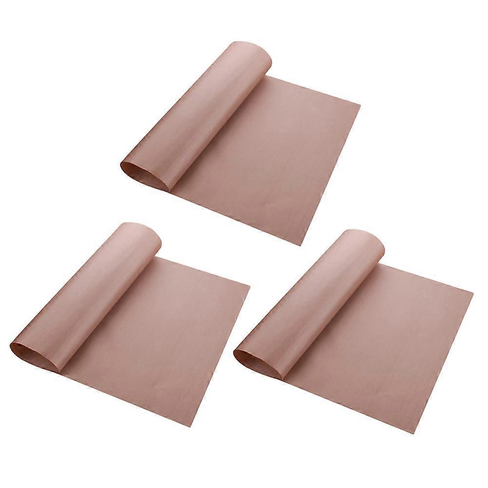 Baking Paper Sheet Reusable Oven Liners for Home Cooking 60x40cm Brown 3Pack