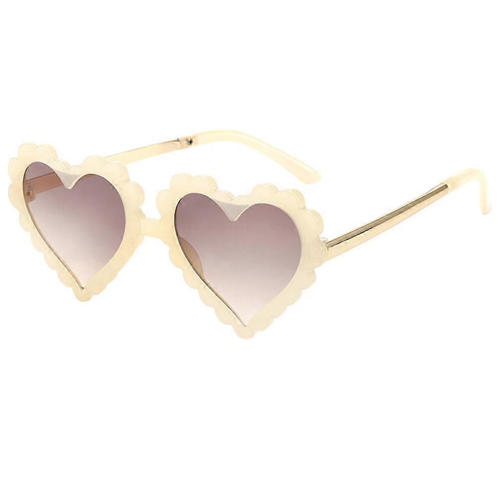 UV Party Anti-UV Sunglasses Heart Design Brown Lens For Kids Fashion Eyewear 1Pack
