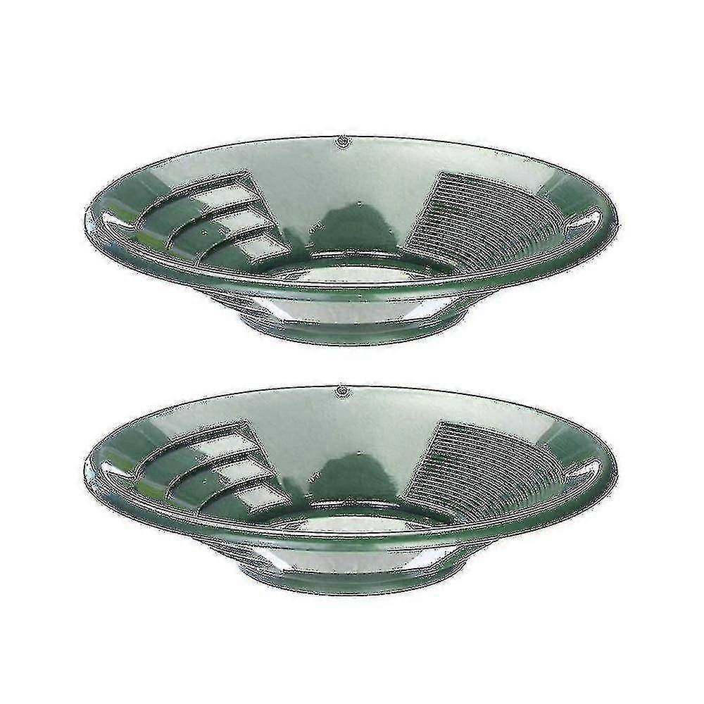 2stk Plast Guld Pan Basin Minedrift Pan Uddybning Prospektering River Tool Vask Guld Panorering Udstyr