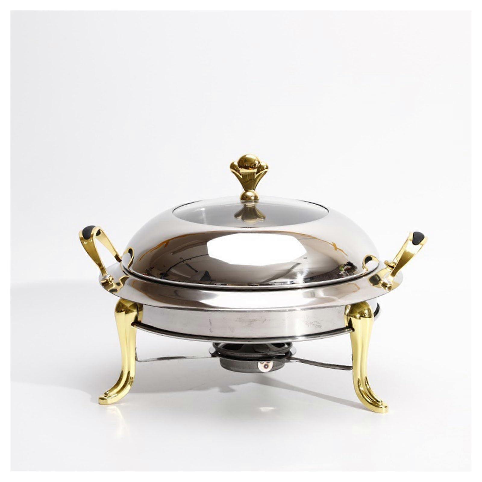 Chafing Dish Set, Round Buffet Warmer with Support Feet, Food Warmer (Gold) Ref: 7708